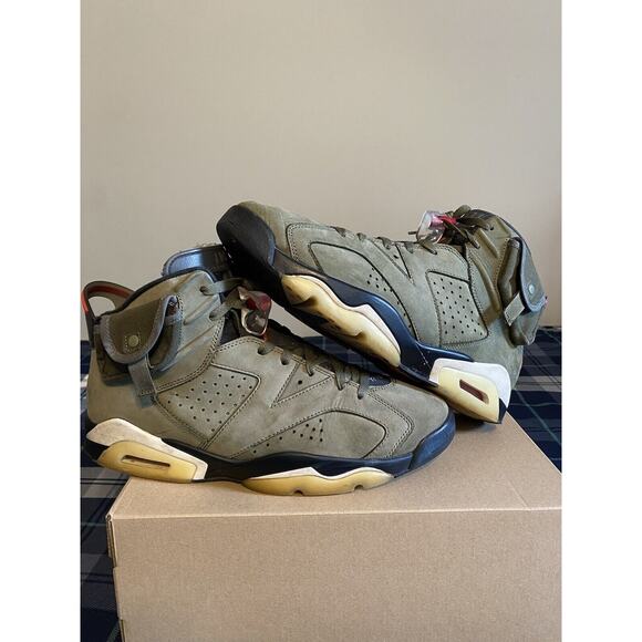 Size 12 - Jordan 6 Retro x Travis Scott Mid Olive, No Box main image 4